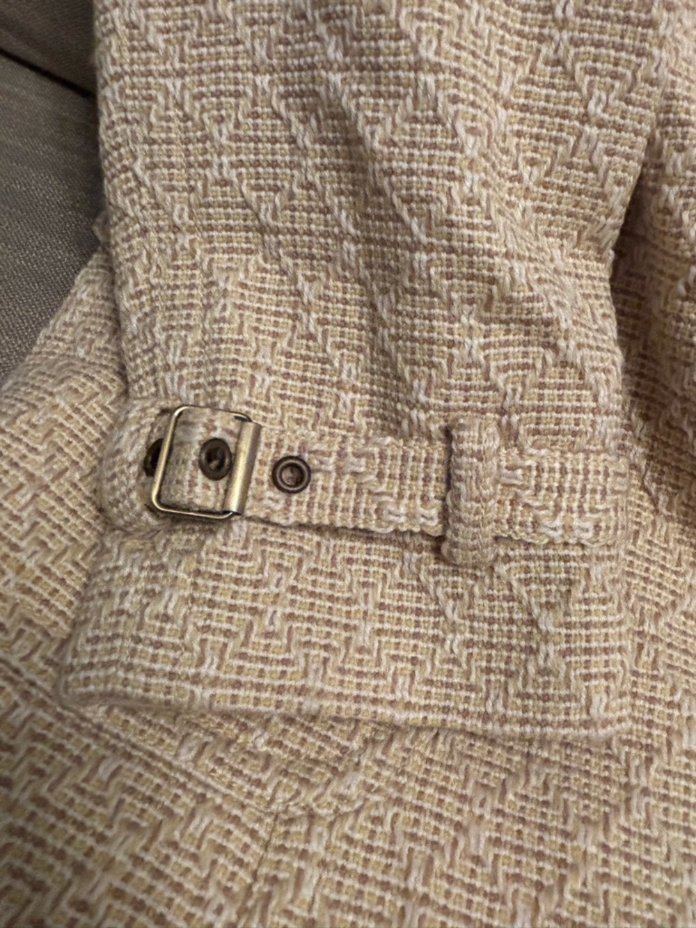 Banana Republic Cream and Beige Textured Coat XL - Picture 5 of 6